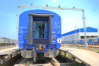 Train carriage converted into isolation ward