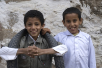 Yemen. Two boys in old Sanaa.