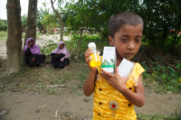 Rohingya Refugee at Tambru No-man's land in Bangladesh-Myanmar border at Tambru, Naikhyangchori, Banderban, Bangladesh