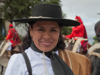 Parade of gauchos in traditional costumes in Salta, Argentina