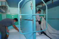 Train carriage converted into isolation ward