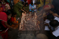 Hindu devotees celebrate Durga Puja