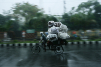 Rain fall in Dhaka city