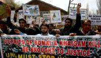 Jammu Kashmir People's Freedom League (JKPFL) protest