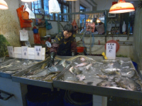 CHINA Fishmonger in the market in Macau.