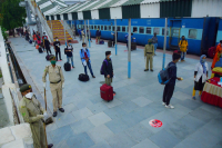 The first ever lockdown passengers train arrived in Agartala