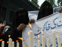 Muslim Khawateen Markaz during a protest