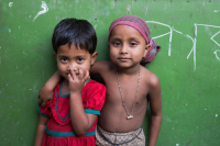 Portrait of 2 Children. Bangladesh.