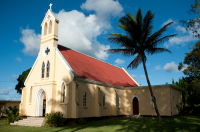 Mauritius. The Church at the village called Olivia.